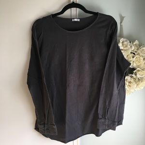 ZARA BW Collection Brown Size M Long Sleeve T Shirt Button Cuff